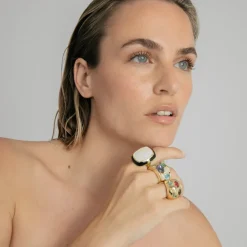 Anillo acabado en oro amarillo de 18k - Sirju