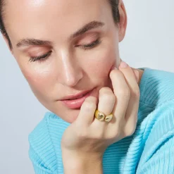 Anillo acabado en oro amarillo de 18k - Bubty