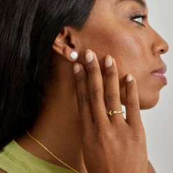 Anillo acabado en oro amarillo 18K - Onsah