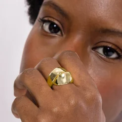 Anillo acabado en oro amarillo 18K - Idril
