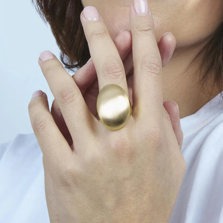 Anillo acabado en oro amarillo de 18k - Hissfu