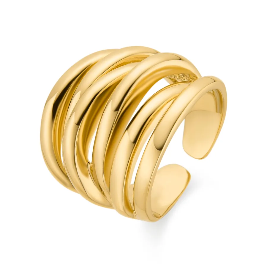Anillo acabado en oro amarillo 18K - Vermixi