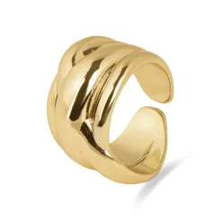 Anillo acabado en oro amarillo de 18k - Jadra