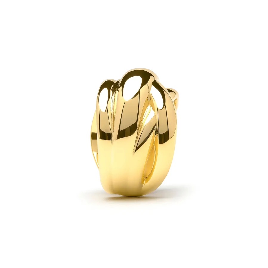 Anillo acabado en oro amarillo de 18k - Jadra