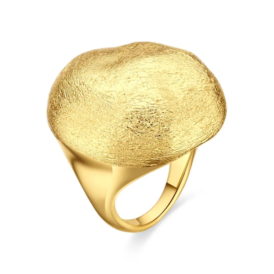 Anillo acabado en oro amarillo de 18k - Pukba