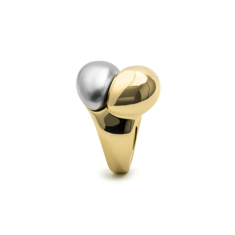 Anillo acabado en oro amarillo de 18k - Oga