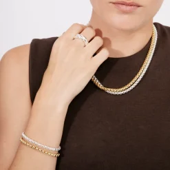Anillo acabado en rodio - Fayna