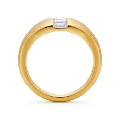Anillo de Circonita Brillante acabado en oro amarillo de 18k - Hiddon