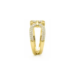 Anillo de Circonita Brillante acabado en oro amarillo de 18k - Kafrik