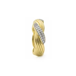 Anillo de Circonita Brillante acabado en oro amarillo de 18k - Riesim