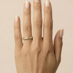 Anillo de Circonita Brillante acabado en oro amarillo de 18k - Frebal