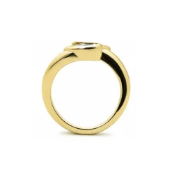 Anillo de Circonita Brillante acabado en oro amarillo de 18k - Zayl