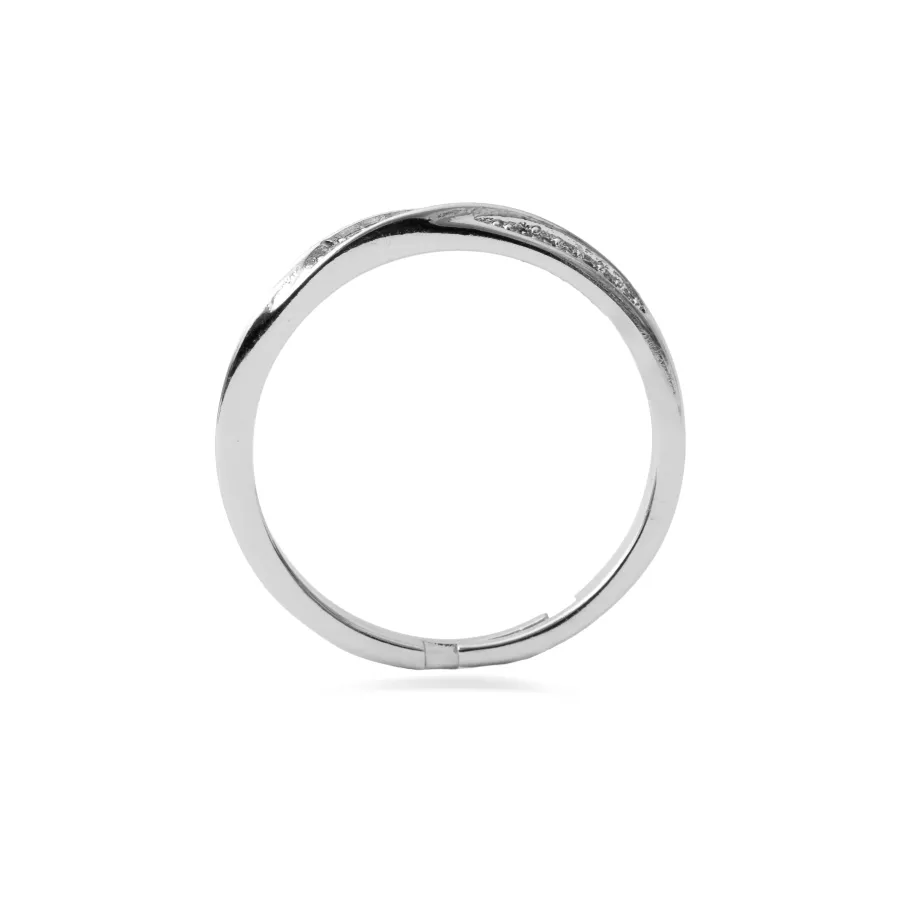 Anillo de Circonita Brillante Acabado En Plata - Frebal