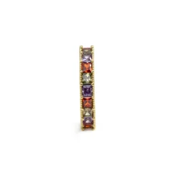 Anillo de Circonita Multicolor acabado en oro amarillo de 18k - Camilko