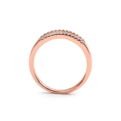Anillo de Circonita Multicolor acabado en oro rosa de 18k - Saikpo