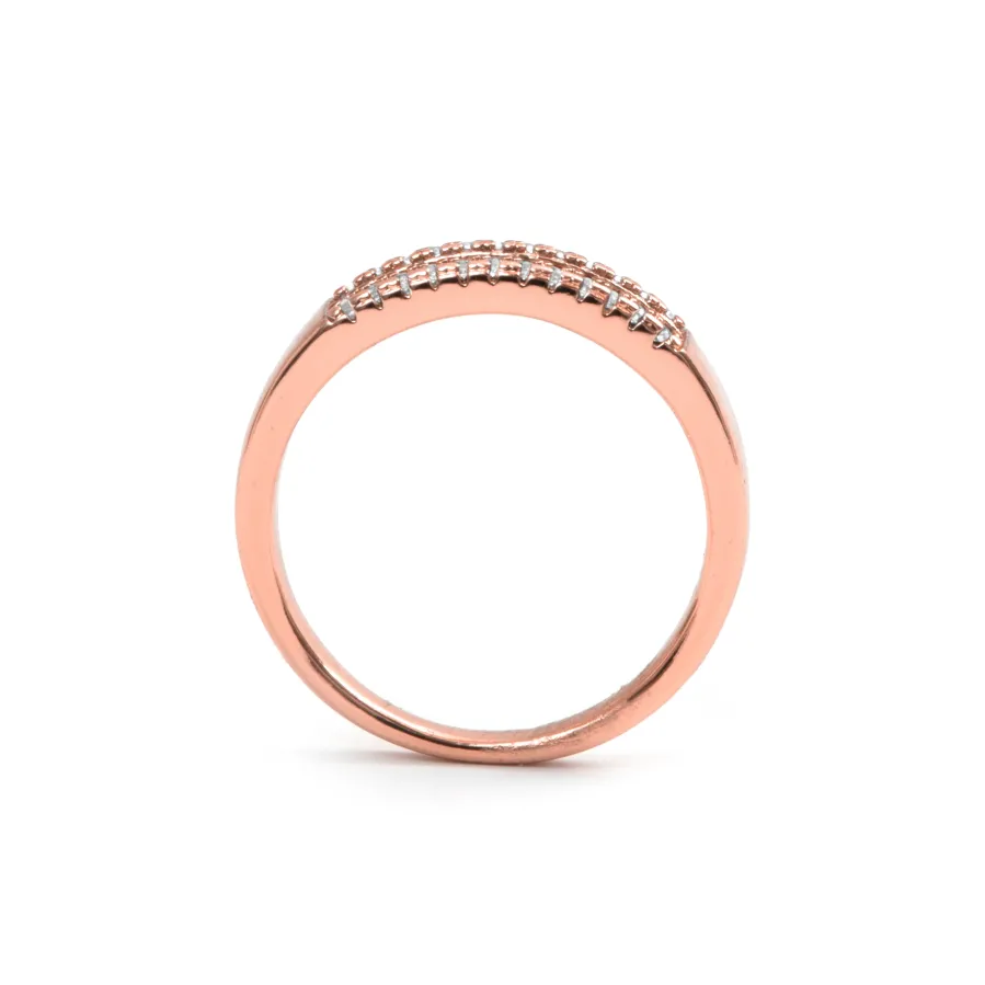 Anillo de Circonita Multicolor acabado en oro rosa de 18k - Saikpo