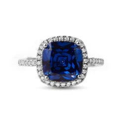 Anillo de Circonita Tanzanita acabado en rodio - Kada