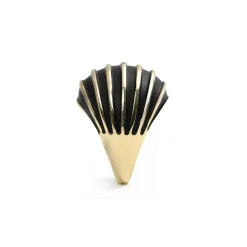 Anillo de Lacado Negro acabado en oro amarillo de 18k - Belin