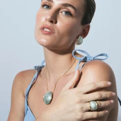 Anillo de Lacado Verde acabado en oro amarillo 18k - Sul