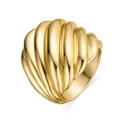 Anillo de Plata de Ley 925 acabado oro amarillo de 18k - Goazar