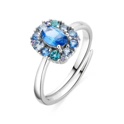 Anillo de Plata de Ley 925 y Circonita Rubí acabado oro amarillo de 18k - Mezay
