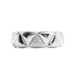 Anillo de Plata de Ley 925 y Circonita Brillante acabado rodio - Imwa
