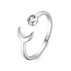 Anillo de Plata de Ley 925 y Circonita Brillante acabado en rodio - Takku