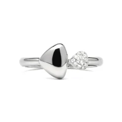 Anillo de Plata de Ley 925 y Circonita Brillante acabado rodio - Pesha