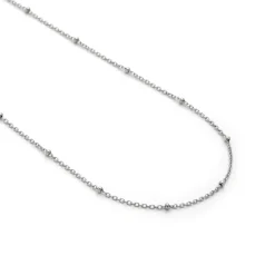Cadena de 42cm de Plata de Ley 925 acabado en rodio - Amdi