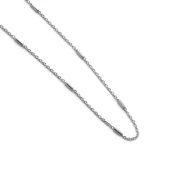 Cadena de 42cm Plata de Ley 925 acabado en rodio - Tartes