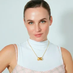 Collar acabado en oro amarillo de 18k - Jiola