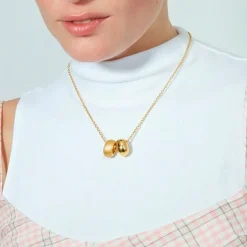 Collar acabado en oro amarillo de 18k - Jiola