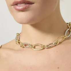 Collar acabado en oro amarillo de 18k - Adelky