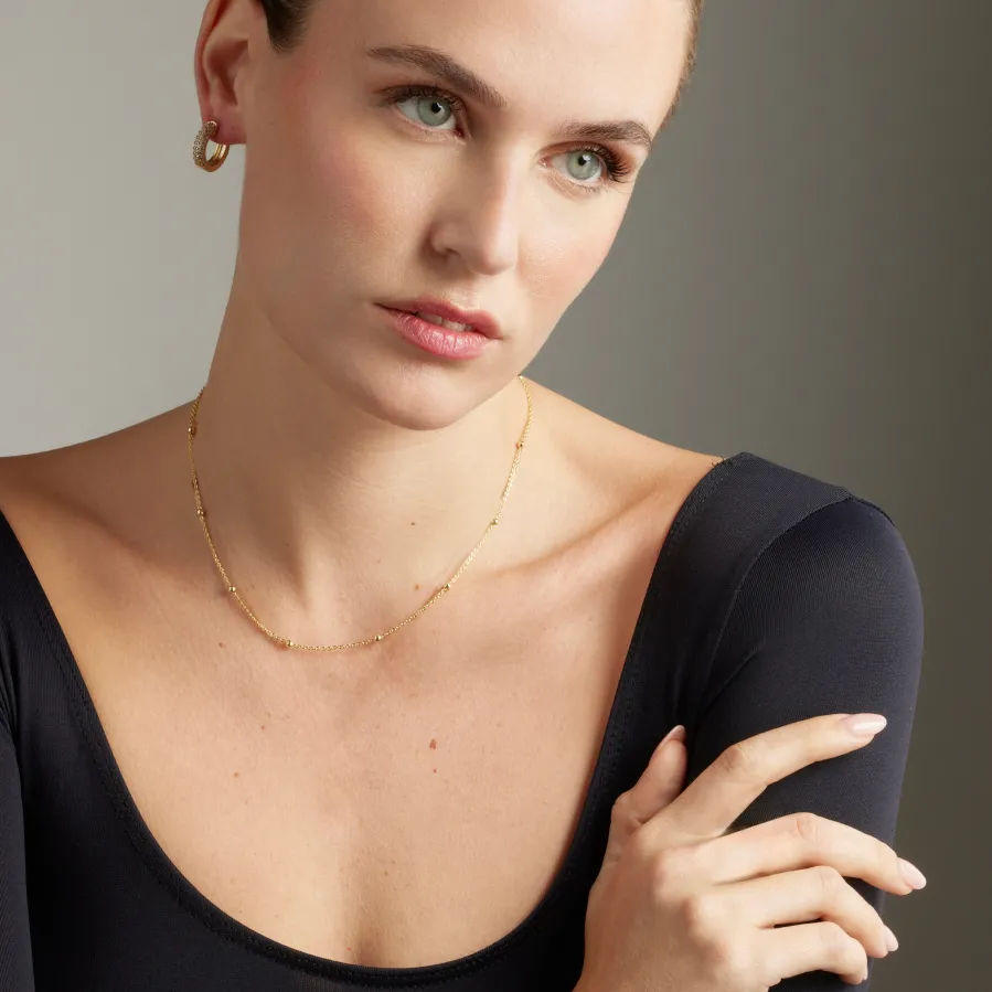 Collar acabado en oro amarillo 18K - Liydat