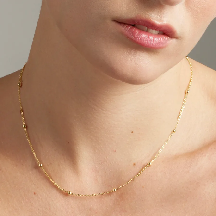 Collar acabado en oro amarillo 18K - Liydat