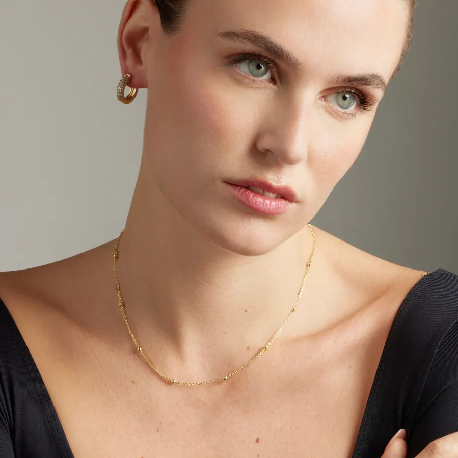 Collar acabado en oro amarillo 18K - Liydat