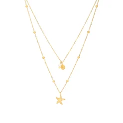 Collar acabado oro amarillo de 18k y Perla Blanca - Stik