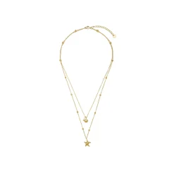 Collar acabado oro amarillo de 18k y Perla Blanca - Stik