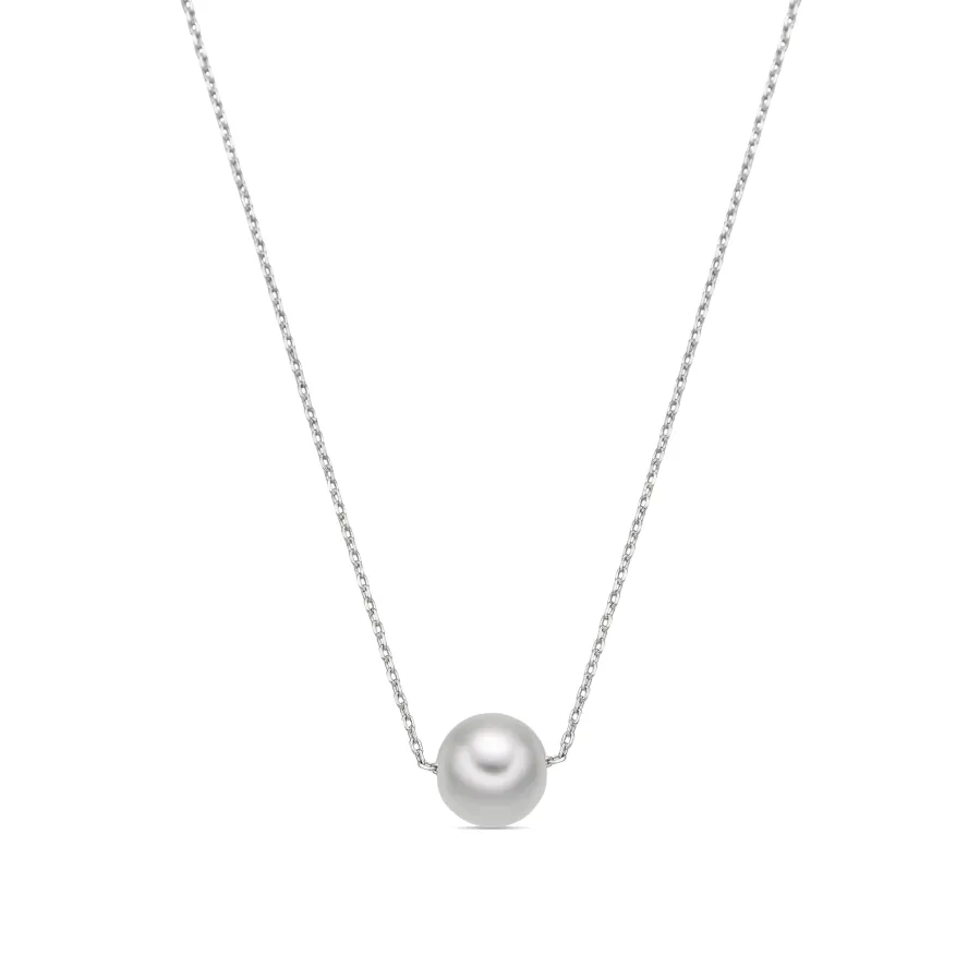 Collar con - acabado plata - Lutoe