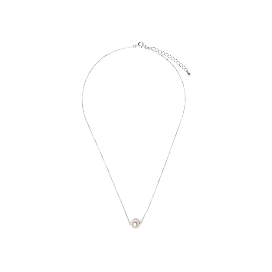 Collar con - acabado plata - Lutoe