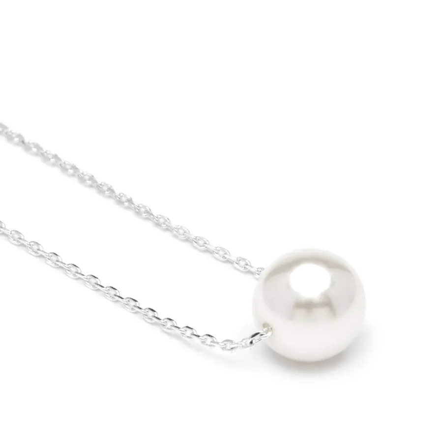 Collar con - acabado plata - Lutoe