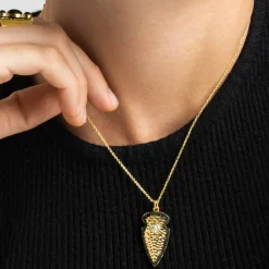 Collar con Circonita Brillante acabado oro 18k - Otla