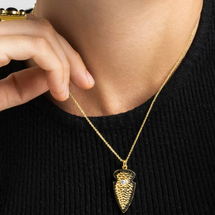 Collar con Circonita Brillante acabado oro 18k - Otla