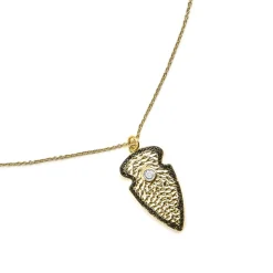 Collar con Circonita Brillante acabado oro 18k - Otla