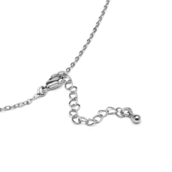 Collar con Circonita Brillante acabado plata - Alphabet