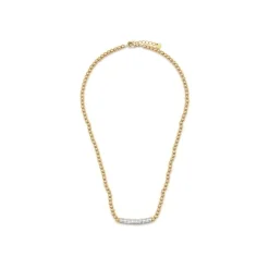 Collar con Circonita Brillante acabado en oro amarillo 18k - Basfri