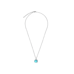Collar con Circonita Topacio Azul acabado plata - Kada