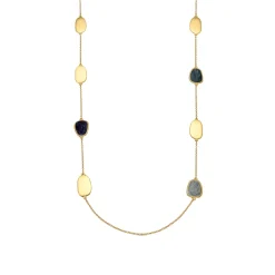 Collar con Lacado Azul acabado oro 18k - Talyu