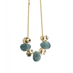 Collar con Lacado Azul acabado oro 18k - Gori