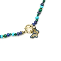 Collar con Lapislazuli Natural acabado oro 18k - Arru
